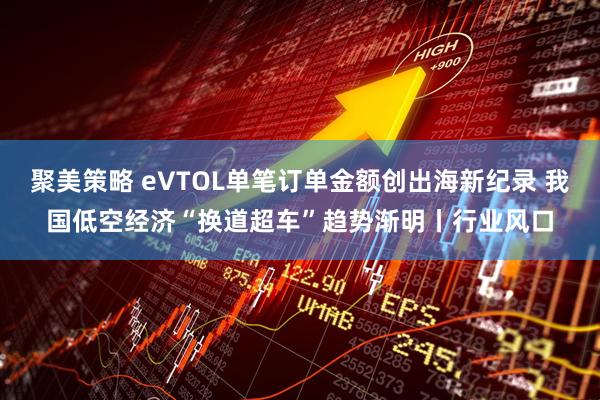 聚美策略 eVTOL单笔订单金额创出海新纪录 我国低空经济“换道超车”趋势渐明丨行业风口
