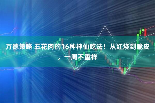 万德策略 五花肉的16种神仙吃法!从红烧到脆皮,一周不重样